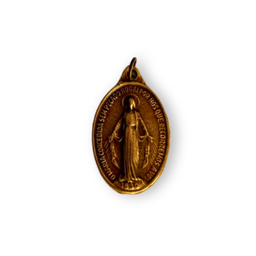 Medalla Milagrosa bronce antiguo 3 cms