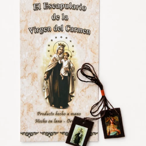 Escapulario tela con oración 2 cms