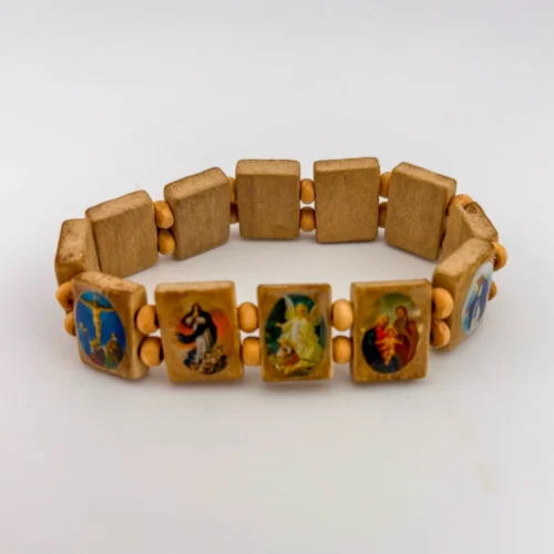 Pulseras Santos Beige madera