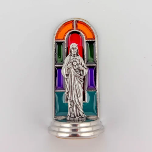 Imagen Vitral Sagrado Corazón Con Pegatina
