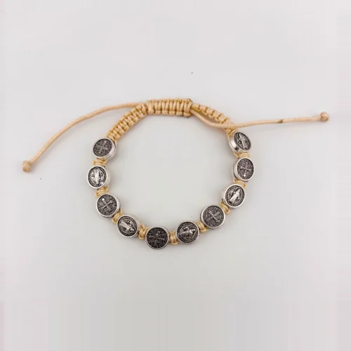 Pulsera San Benito beige de pita