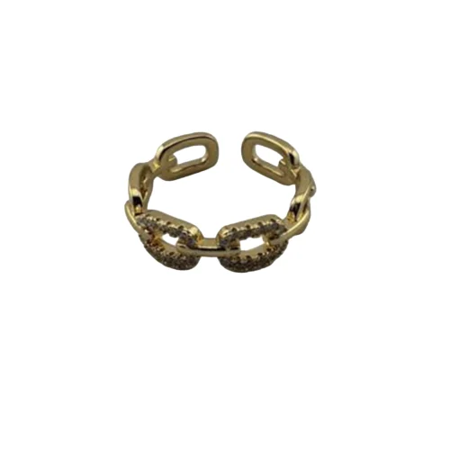020AN0012 Anillo ajustable abierto eslabondes cadena
